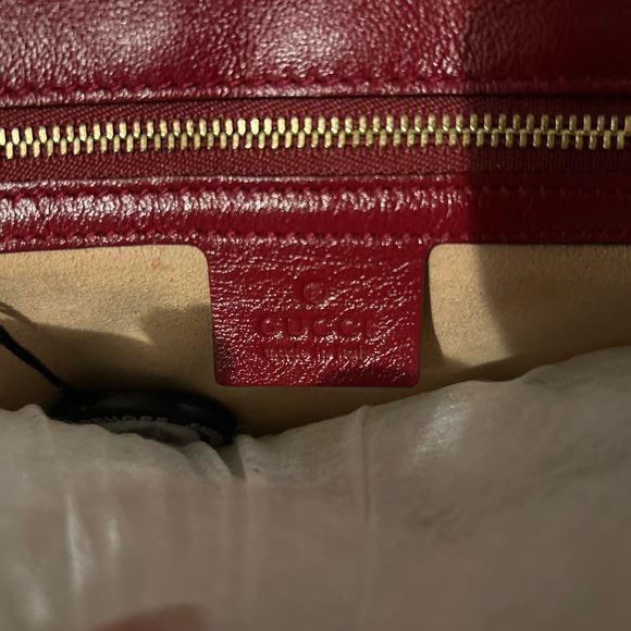 Gucci Gg Marmont Small Matelasse Canvas Shoulder Bag Beige 443497 - Picture 2 of 3